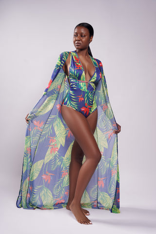 Floral Passion Swim with Coverup